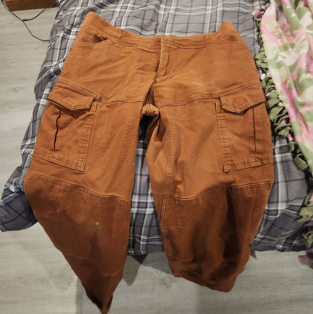Plus Size Womens Brown Cargo Pants